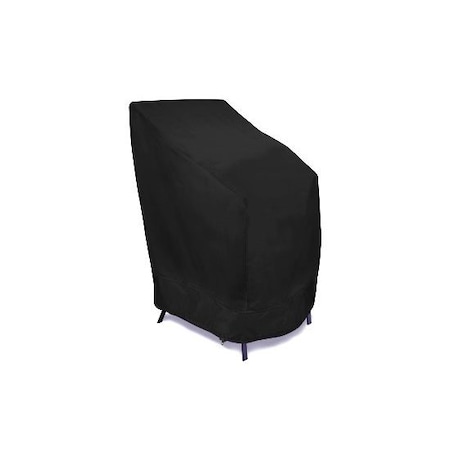 Eevelle MERIDIAN Series, Stackable Chairs Cover - Black, 33.5L x 25.5W x 45H MDCPSM-BLK